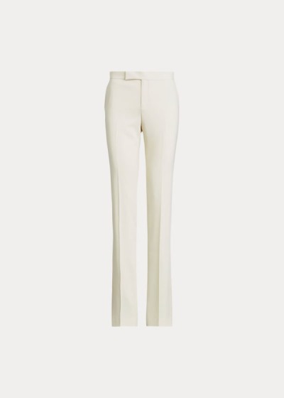 Pantalones Ralph Lauren Mujer Creme Claro - Seth Wool Gabardine - MSUNE2984